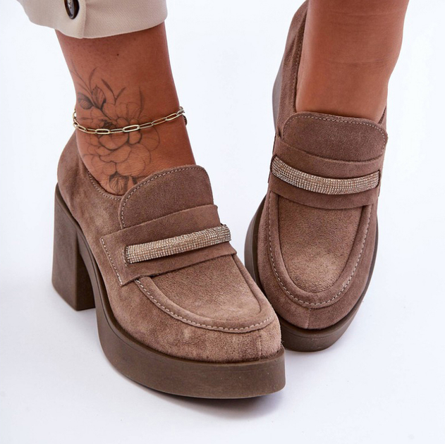 Loafersy damskie Lemar Gelanor 37 Beżowe - obraz 6