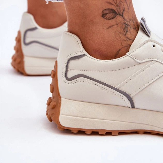 Buty sportowe damskie na platformie do kostki Faro 37 Beżowe (5905677428100) - obraz 8