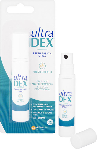 Освіжувач для порожнини рота UltraDEX Fresh Breath Oral Spray 9 мл (5060050351021) - зображення 1