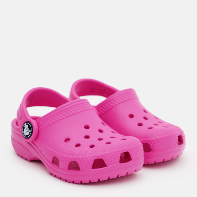 Crocsy dziecięce dla dziewczynki Crocs Classic Clog T 206990-6UB-C7 23-24 Różowe (196265216086) - obraz 2