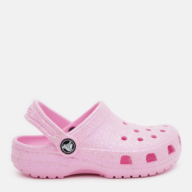 Дитячі крокси для дівчинки Crocs Classic Glitter Clog K 206993-6S0-J1 32-33 Рожеві (196265217144) - зображення 1