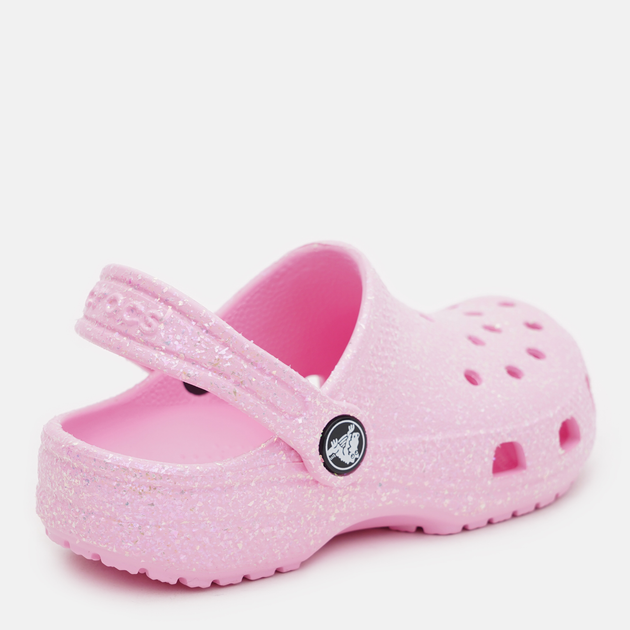 Дитячі крокси для дівчинки Crocs Classic Glitter Clog K 206993-6S0-C13 30-31 Світло-рожеві (196265217137) - зображення 4