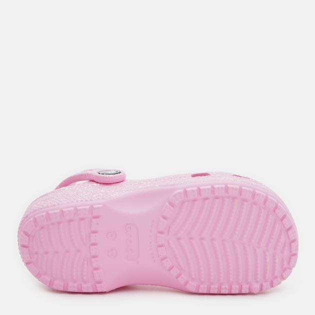 Дитячі крокси для дівчинки Crocs Classic Glitter Clog K 206993-6S0-C13 30-31 Світло-рожеві (196265217137) - зображення 6