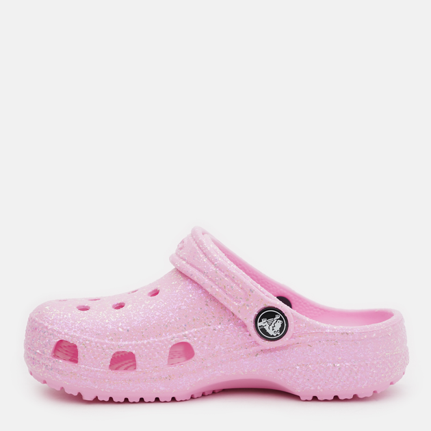 Дитячі крокси-сабо для дівчинки Crocs Classic Glitter Clog K 206993-6S0-J2 33-34 Світло-рожеві (196265217151) - зображення 3