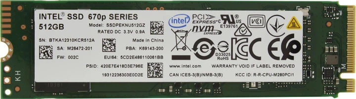 Накопичувач SSD Intel m.2 NVMe 512Gb 670p (SSDPEKNU512GZ) – фото
