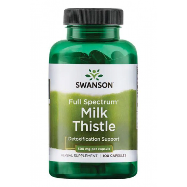 Milk Thistle 500mg - 100caps розторопша 500 мг для підтримки печінки, детоксу, жовчовиділення та захисту клітин - Фото 1 Milk Thistle 500mg - 100caps розторопша 500 мг для підтримки печінки, детоксу, жовчовиділення та захисту клітин - зображення 1