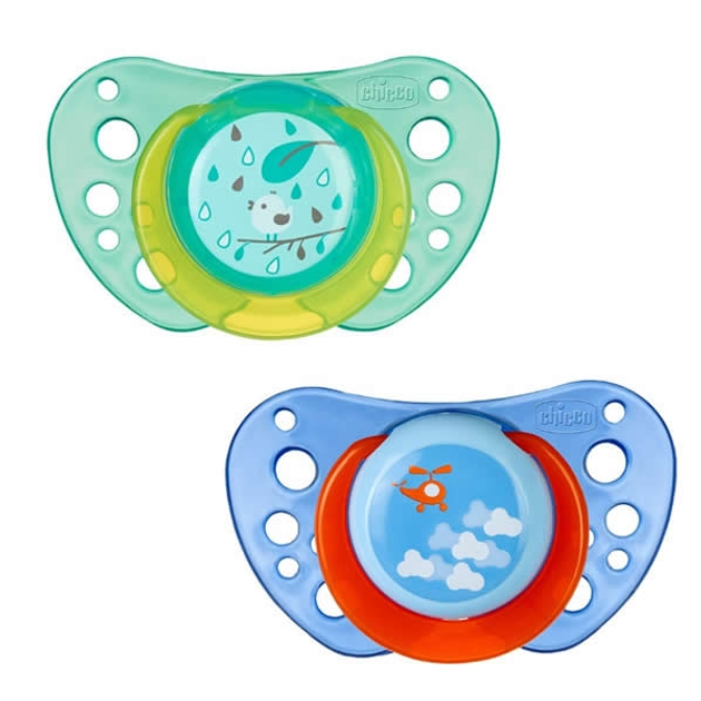 Smoczki dla dzieci Chicco Physio Air Rubber Pacifier 12 m + 2 szt (8058664058808) - obraz 1