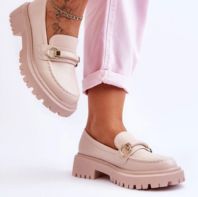 Damskie loafersy Calypso 39 Beżowe (5905677118216) - obraz 2