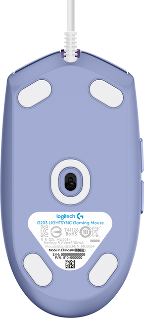 Миша Logitech G203 Lightsync USB Lilac (910-005853) - зображення 4