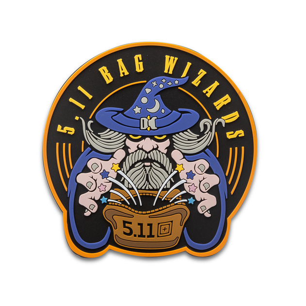 Нашивка 5.11 Tactical Bag Wizards Patch Black (92065-019) - зображення 1