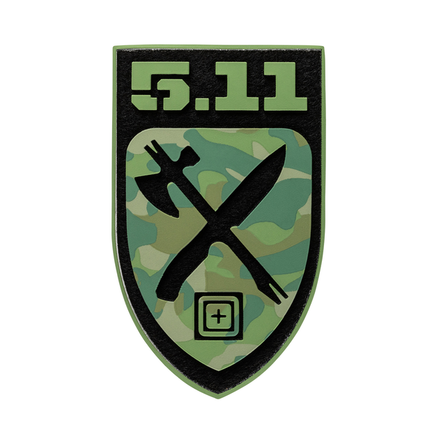 Нашивка 5.11 Tactical Camo Camper Patch GREEN (82082-194) - изображение 1