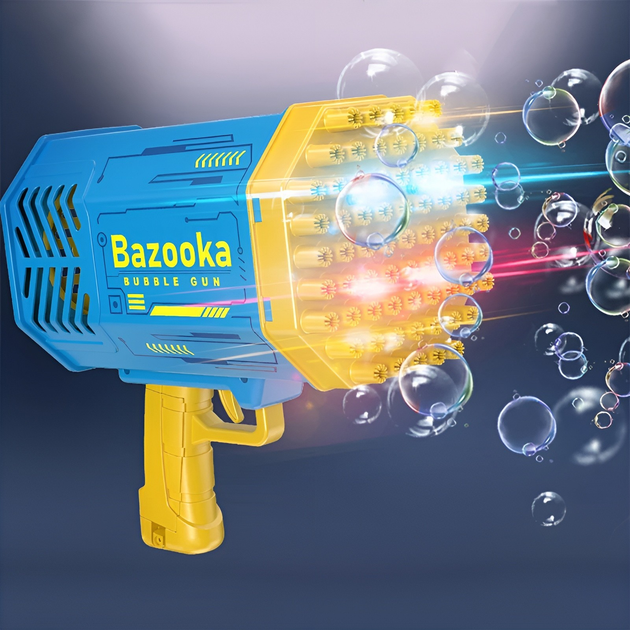 Пистолет базука генератор мыльных пузырей Bazooka Bubble Gun голубой ...