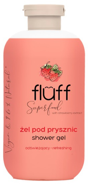 Perfumowany żel pod prysznic Fluff Truskawka Odświeżający 500 ml (5902539717068) - obraz 1