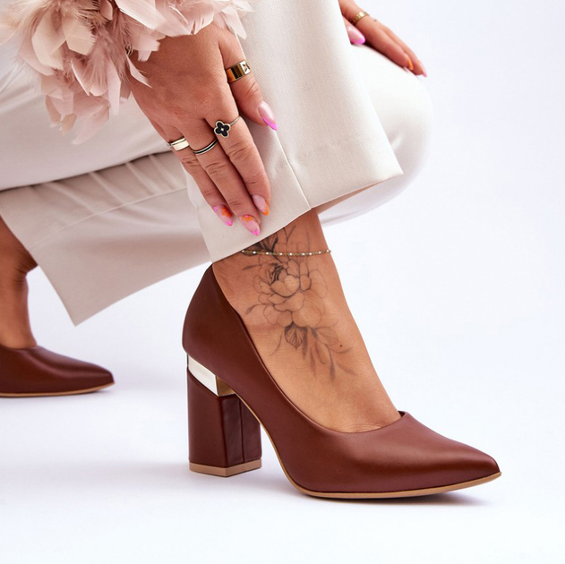 Жіночі човники Lewski Shoes 3117 38 Коричневі (3091382989493) - зображення 4