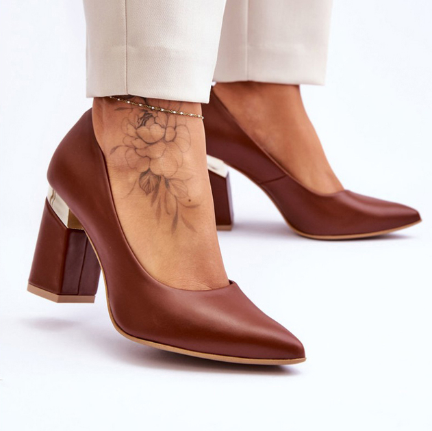 Жіночі човники Lewski Shoes 3117 38 Коричневі (3091382989493) - зображення 6