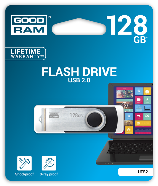 Флеш память/флешка Goodram UTS2 Twister Black 128ГБ/USB 2.0 Черный (UTS2-1280K0R11) - Фото 2 Флеш память/флешка Goodram UTS2 Twister Black 128ГБ/USB 2.0 Черный (UTS2-1280K0R11) - изображение 2
