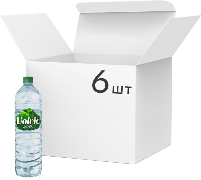 Акція на Упаковка мінеральної негазованої води Volvic 1.5 л х 6 пляшок від Rozetka