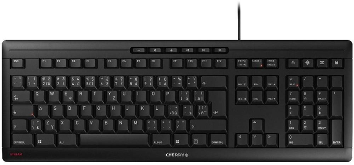 Klawiatura przewodowa Cherry STREAM JK-8500 USB Black (JK-8500EU-2) - obraz 1