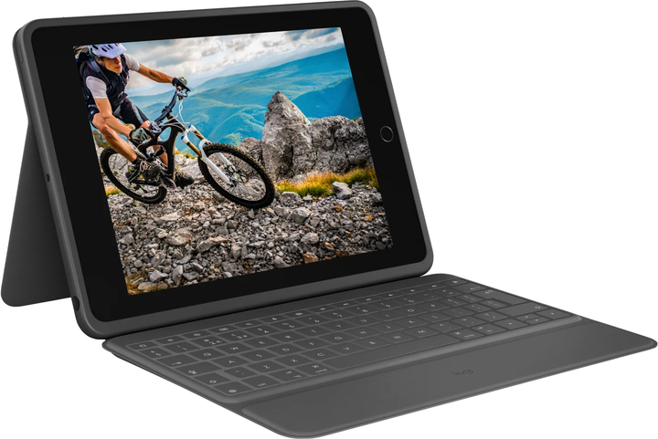 Обкладинка-клавіатура Logitech Rugged Folio для Apple iPad 10.2" 7th 8th 9th Gen DEU Graphite (920-009313) - зображення 1