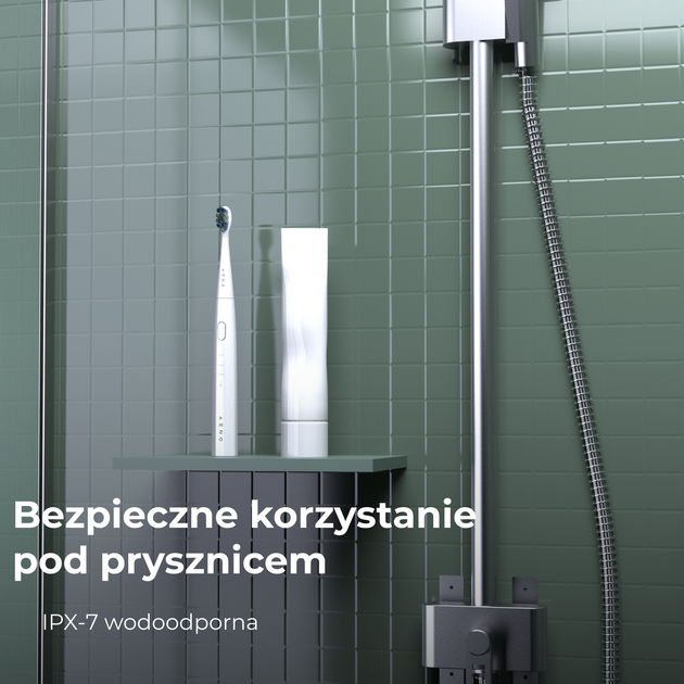 Szczoteczka soniczna AENO DB7, 30000 obrotów/minuta, biała - obraz 15