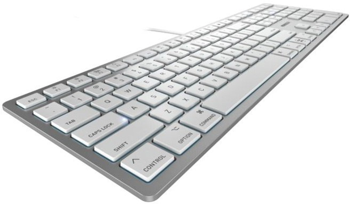 Klawiatura przewodowa Cherry KC 6000 Slim for Mac USB DEU Silver (JK-1600DE-1) - obraz 2