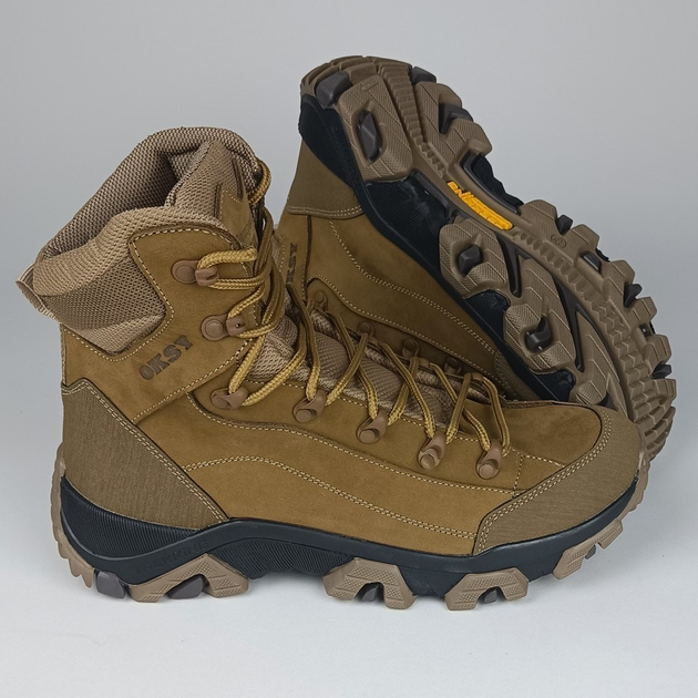 Кожаные полуберцы Oksy Tactical демисезонные ботинки Coyote размер 40 - изображение 1