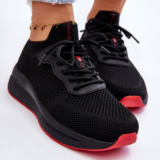 Sneakersy damskie Cross Jeans LL2R4032C 40 Czarne (8697319464573) - obraz 7