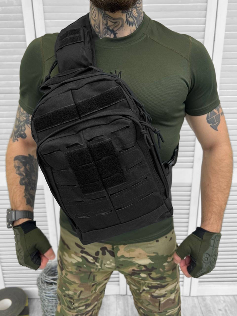Сумка тактична через плече Tactical Bag Black - изображение 1