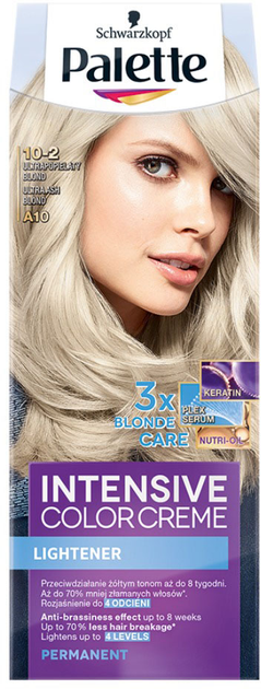 Farba do włosów kremowa Palette Intensive Color Creme Lightener 10-2 (A10) Ultra Ash Blond (3838824159133) - obraz 1