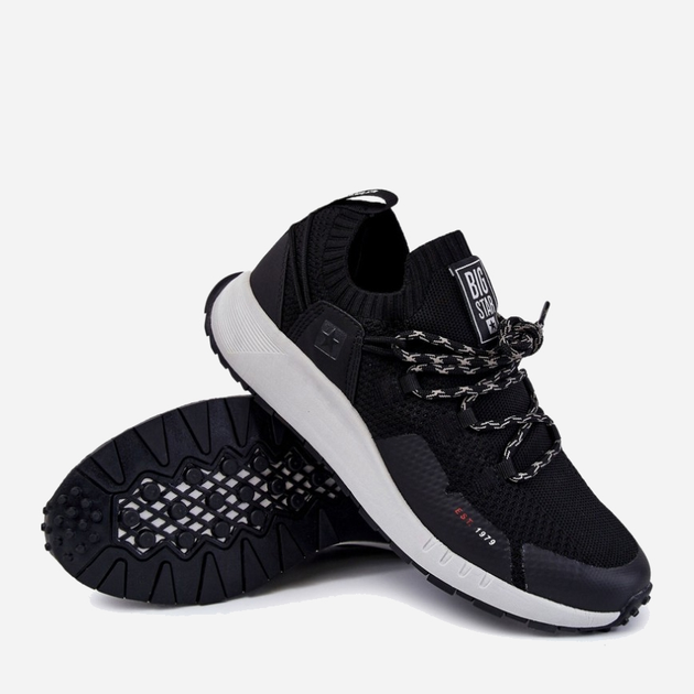 Sneakersy męskie z siatki na platformie do kostki wsuwane Big Star KK174015 41 Czarne (5900714534998) - obraz 3