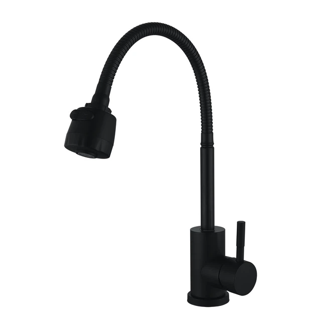 Змішувач для кухні з рефлекторним виливом WEZER EKO4D-01-BLACK - Фото 1 Змішувач для кухні з рефлекторним виливом WEZER EKO4D-01-BLACK - изображение 1