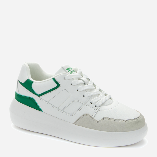 Sneakersy damskie Crosby 438127/03-01E 39 25.9 cm Biały/Zielony (4255679910426) - obraz 3