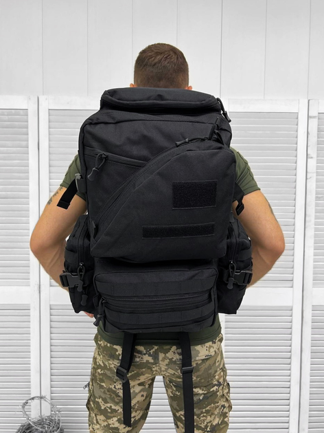 Рюкзак тактичний Assault Backpack Black 45л - изображение 2