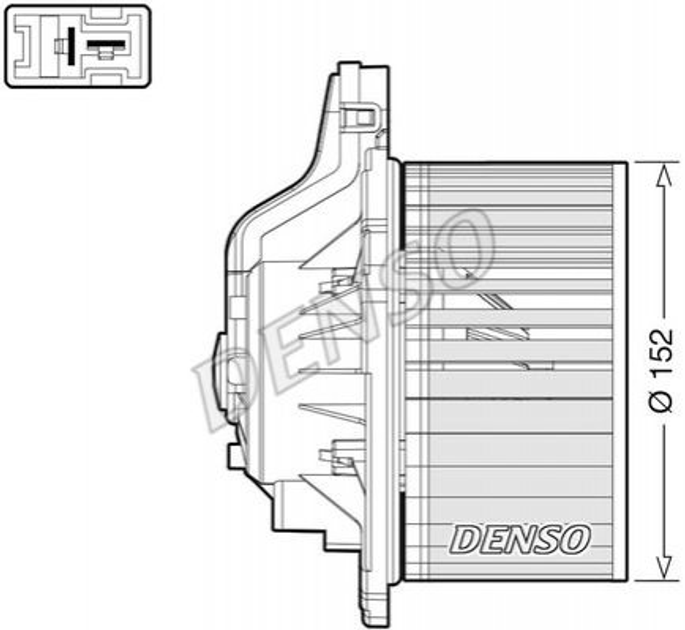 Вентилятор пічки DENSO DEA41015 KIA Carens, Ceed; Hyundai I30, Santa Fe 971132B005, 971132Y000, 971133X000 - зображення 1