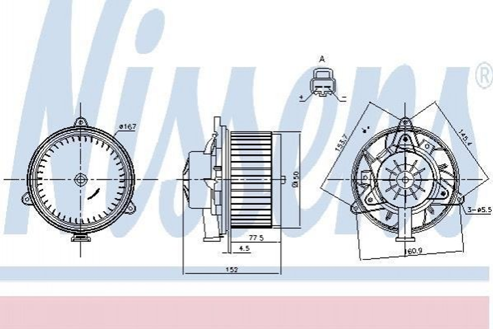 Вентилятор пічки NISSENS 87248 Opel Insignia, Meriva; Chevrolet Cruze, Малібу; Buick LaCrosse 1845712, 13263279 - зображення 1