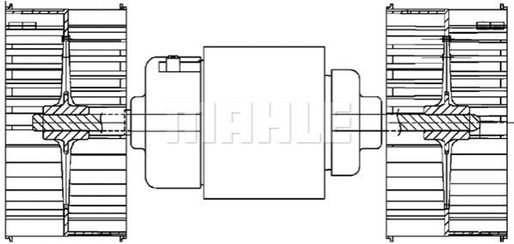 Вентилятор печки MAHLE / KNECHT AB 87 000P A0038300508, 0038300508 - изображение 2