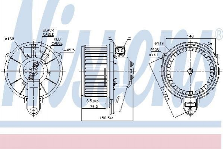 Вентилятор печки NISSENS 87477 Audi A6, Allroad 4B2820021C - изображение 1