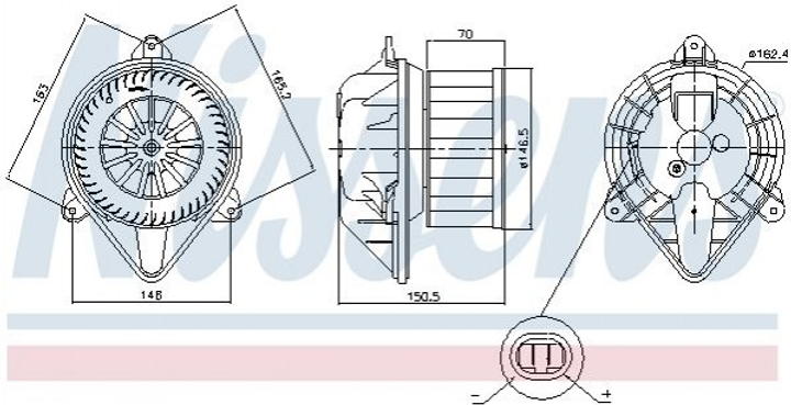 Вентилятор печки NISSENS 87403 Renault Megane 7701046058 - изображение 1