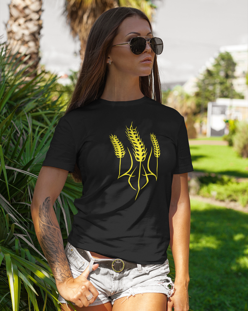 Женская футболка патриотическая с гербом черная Mishe 11000039 XXXL от ...