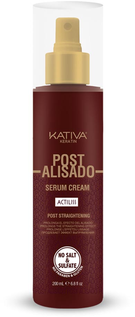 Krem do włosów Kativa Keratin Post Straightening Serum Cream 200 ml (7750075044852) - obraz 1