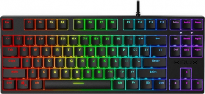 Klawiatura gamingowa przewodowa Krux Atax PRO RGB Gateron Brazowa (KRX0080) - obraz 1