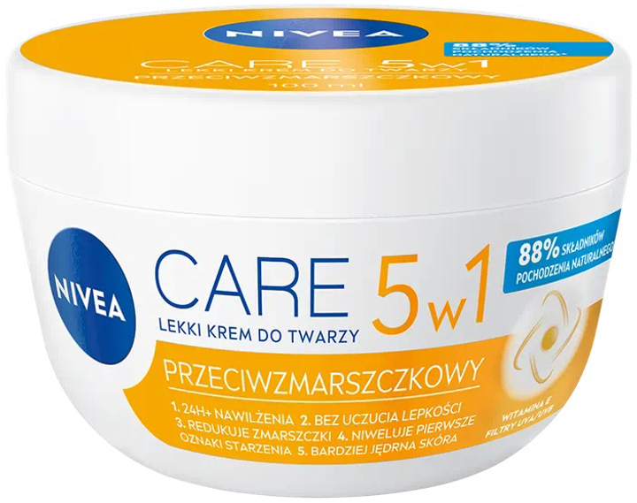 Krem do twarzy Nivea Care 5 w 1 przeciwzmarszczkowy 100 ml (42332534) - obraz 1