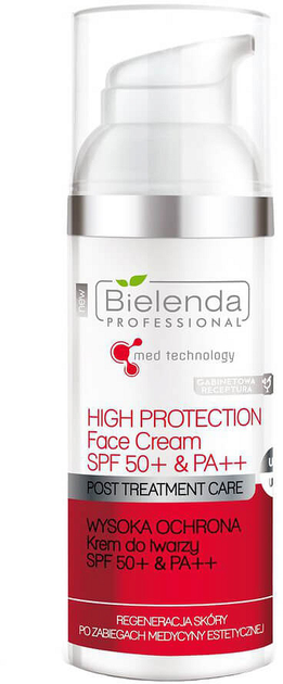 Krem do twarzy Bielenda Post Treatment Care SPF50+ & PA++ wysoka ochrona 50 ml (5902169021078) - obraz 1