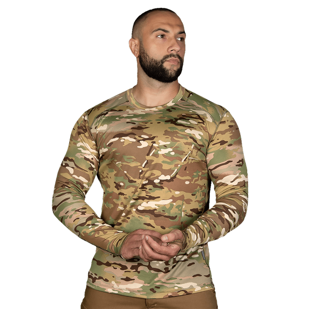 Лонгслив тактический эластичный футболка с длинным рукавом для силовых структур Мультикам (7250), M (OPT-9561) - изображение 2