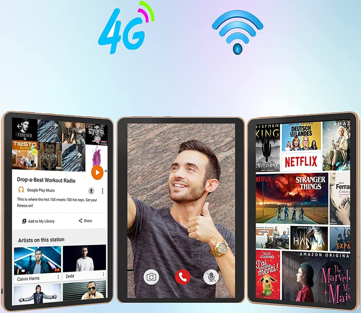 Планшет 10" Yotopt X109-EEA 4/64Gb 4G 2-SIM 4 ядра Android 10 5000 mAh Чорний Factory Recertified g4 - зображення 4