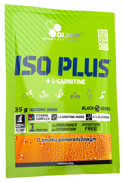Napój izotoniczny Olimp Iso Plus + L-Carnitine 35 g Pomarańcza (5901330072857) - obraz 1