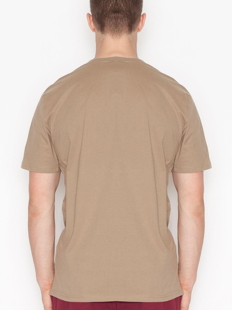 T-shirt męski bawełniany Visent V001 S Beżowy (5902249100006) - obraz 2