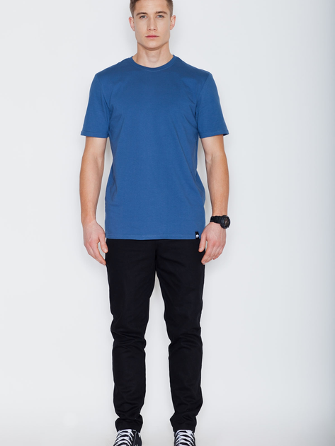 T-shirt męski bawełniany Visent V001 S Niebieski (5902249100259) - obraz 2