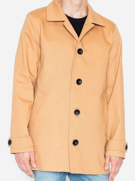 Płaszcz męski krótki Visent V028 S Beżowy (5902249104608) - obraz 4