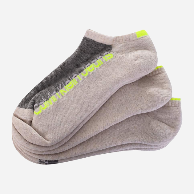 Набір жіночих шкарпеток коротких бавовняних Calvin Klein Jeans 701218753003 37-41 3 пари Сірий (8720245221528) - зображення 12